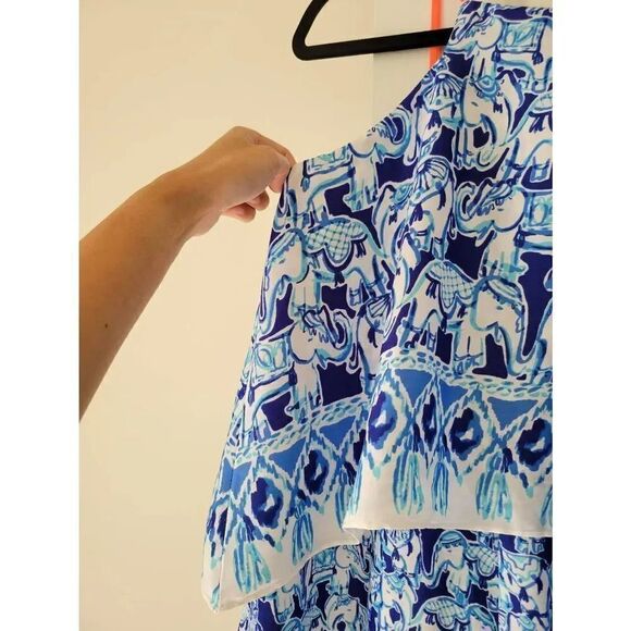 Lilly Pulitzer Celyn Elephant Print Romper 4 - Picture 6 of 12